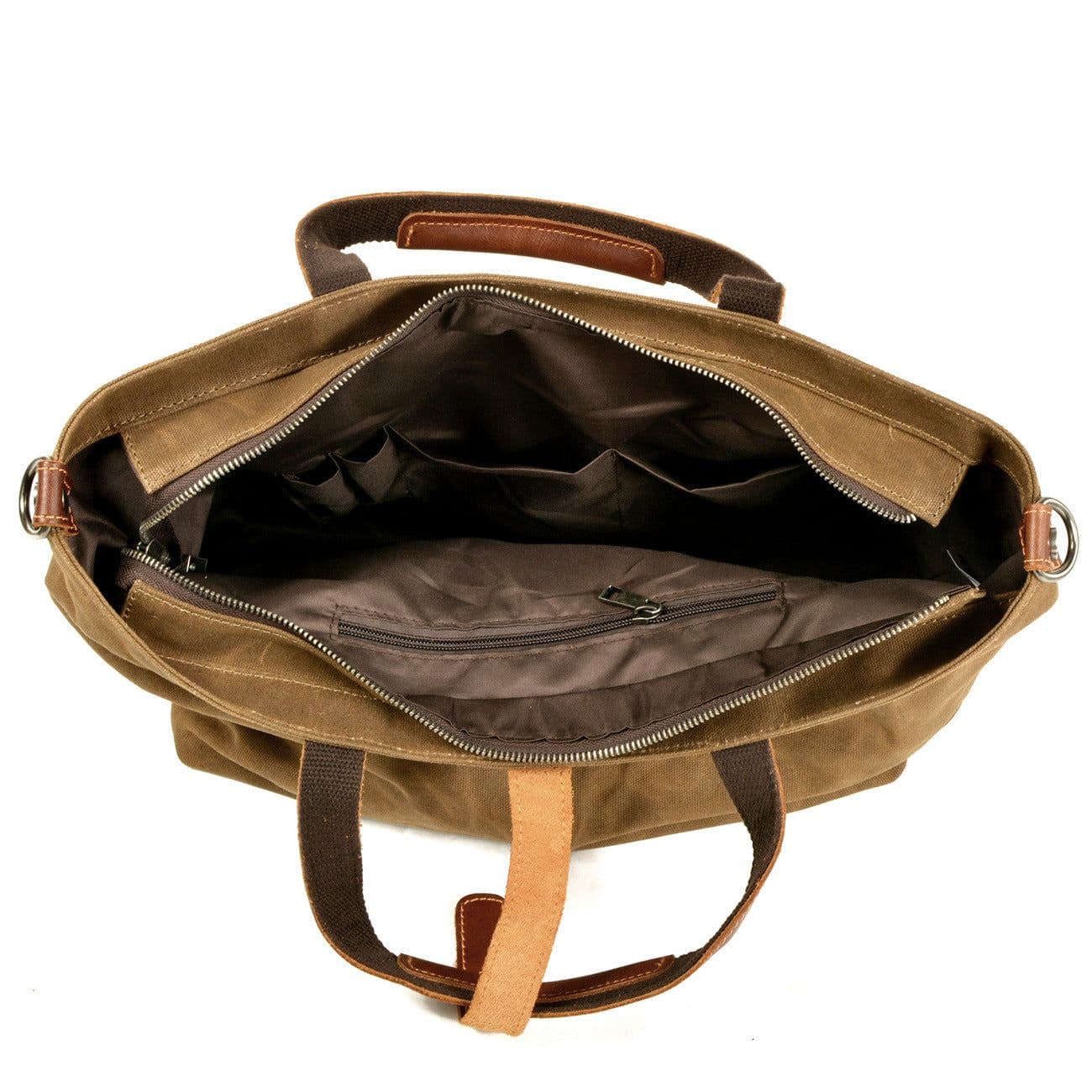 image-MUCHUAN Canvas Tote Bag - Army Green Retro
