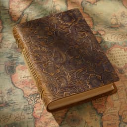 image-Handmade Cowhide Sketchbook - Genuine Leather Notepad Diary Gift Ready Stock
