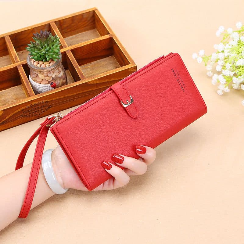 image-Women's Wallet Korean Style - PU Leather Solid Color