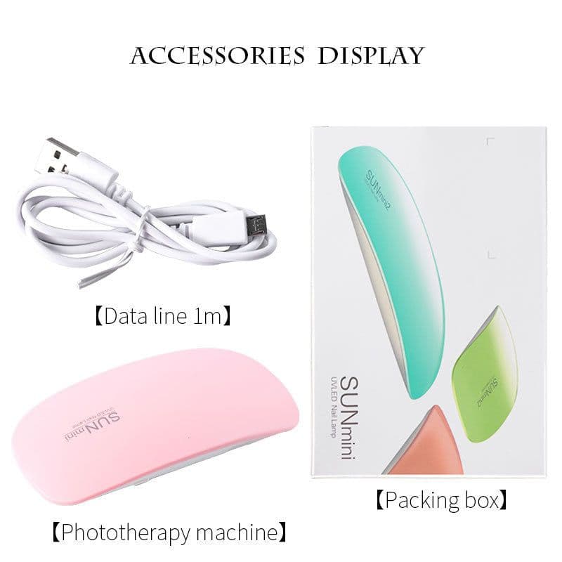 image-Manzilin LED Nail Art Dryer Portable Phototherapy Machine - White 58*38*29cm