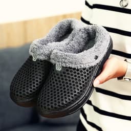 image-Winter Velvet Slippers - Rose Red Thick Sole, Unisex, Cozy, Flat Heel