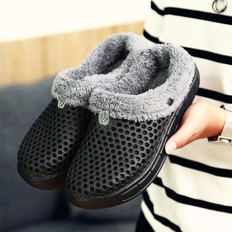 image-Winter Velvet Slippers - Rose Red Thick Sole, Unisex, Cozy, Flat Heel