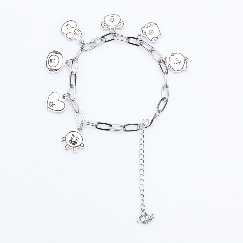 image-Hallyu bracelet BTS official same cartoon bracelet bracelet new simple fashion men's and women's jewelry