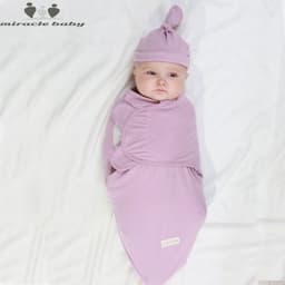 image-Miracle Baby Swaddle Wrap - Large 75*60cm Pure Cotton Newborn