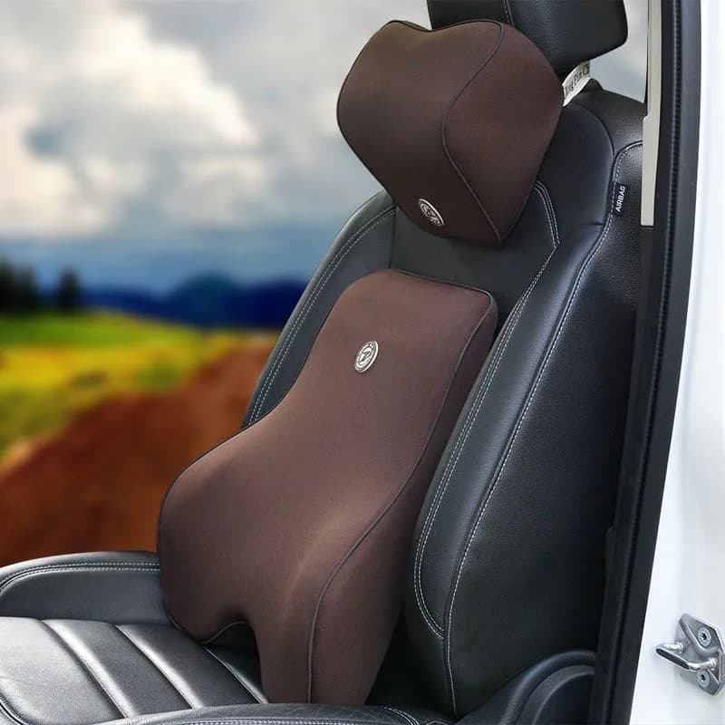 image-Car Memory Cotton Lumbar Suit Pillow Back Pad Waist Car Interior Seat Four Seasons Universal New Slow Rebound
