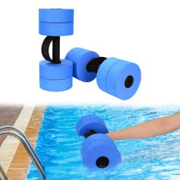 image-Hikeen Aquatic Exercise Dumbbells Water Dumbbell Resistance Fitness Barbells with 4 High-Density EVA Foam Pool Weights Dumbbells