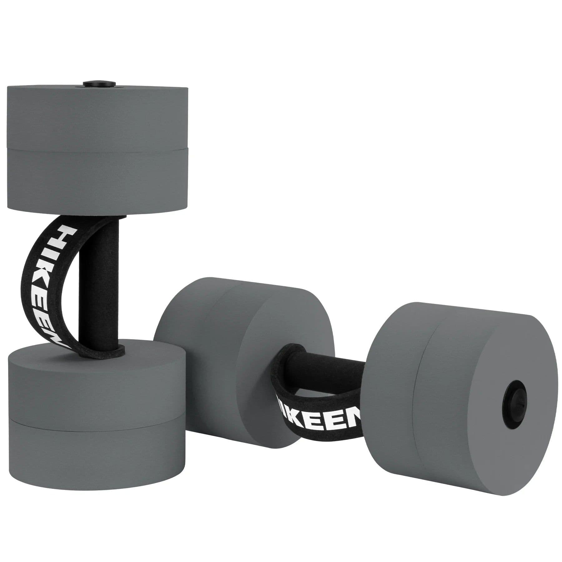 image-Hikeen Aquatic Exercise Dumbbells Water Dumbbell Resistance Fitness Barbells with 4 High-Density EVA Foam Pool Weights Dumbbells