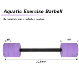 image-Hikeen Aquatic Exercise Dumbbells Water Dumbbell Resistance Fitness Barbells with 4 High-Density EVA Foam Pool Weights Dumbbells