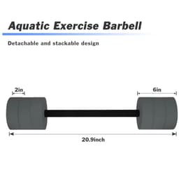 image-Hikeen Aquatic Exercise Dumbbells Water Dumbbell Resistance Fitness Barbells with 4 High-Density EVA Foam Pool Weights Dumbbells
