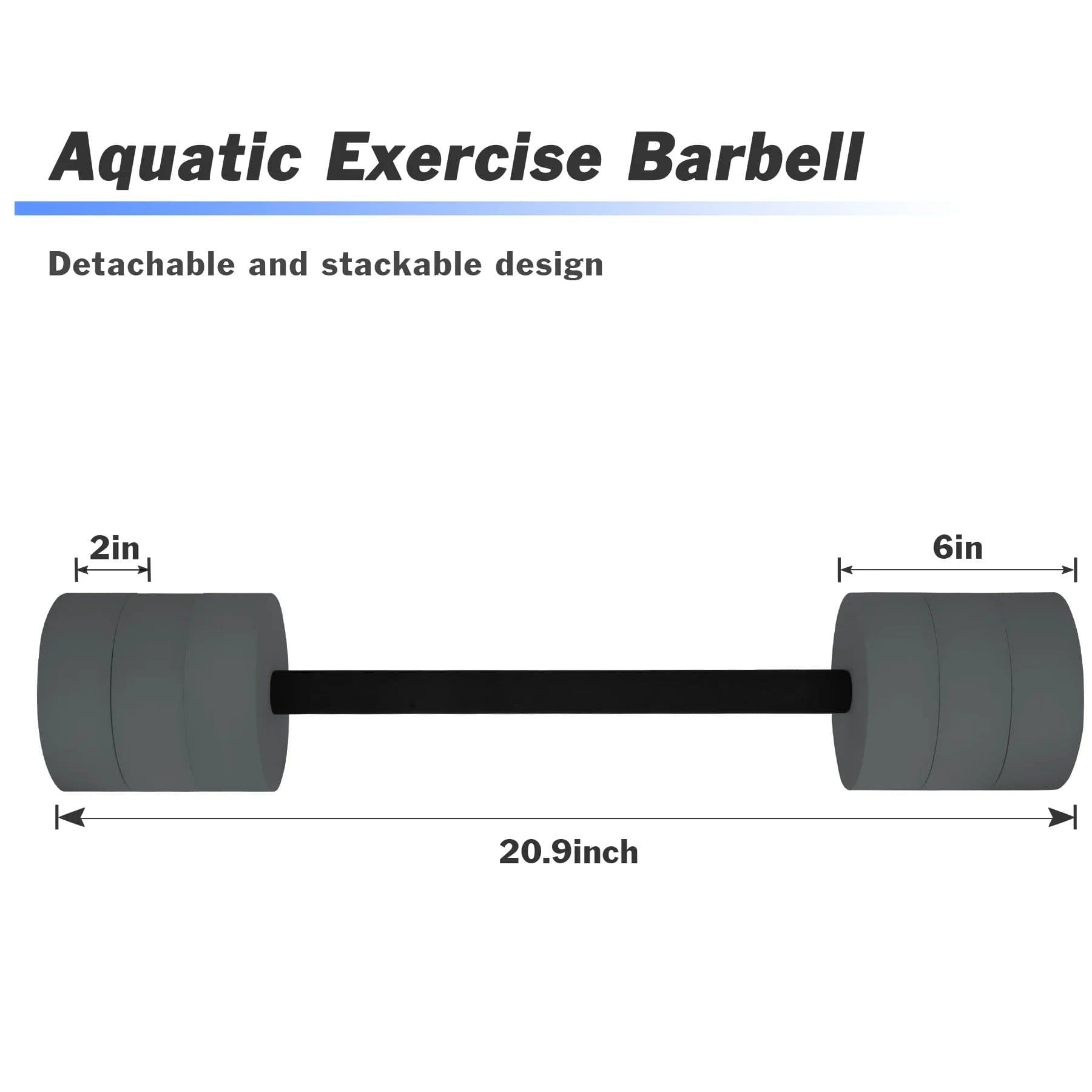 image-Hikeen Aquatic Exercise Dumbbells Water Dumbbell Resistance Fitness Barbells with 4 High-Density EVA Foam Pool Weights Dumbbells