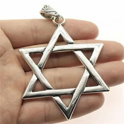 image-1pcs 75x59mm Star Of David Charm Large Star Of David Pendants For Necklace Making