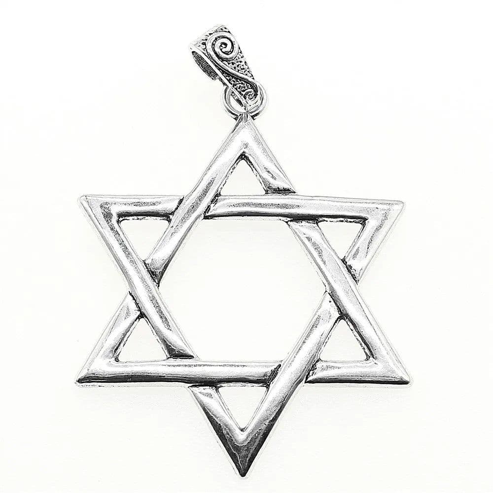 image-1pcs 75x59mm Star Of David Charm Large Star Of David Pendants For Necklace Making