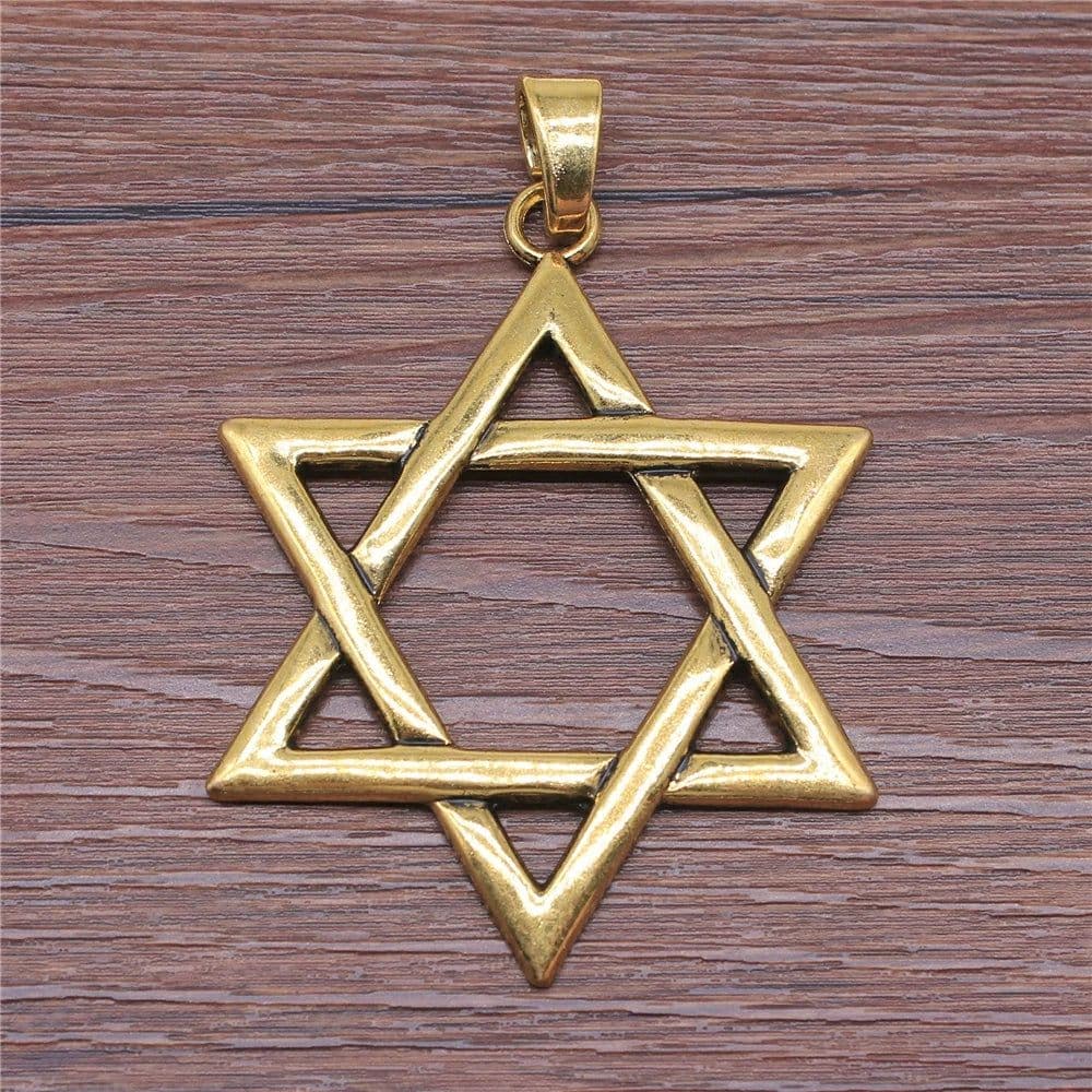 image-1pcs 75x59mm Star Of David Charm Large Star Of David Pendants For Necklace Making