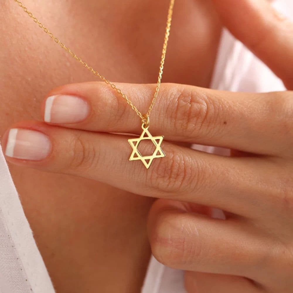 image-David Star Stainless Steel Link Chain Necklace