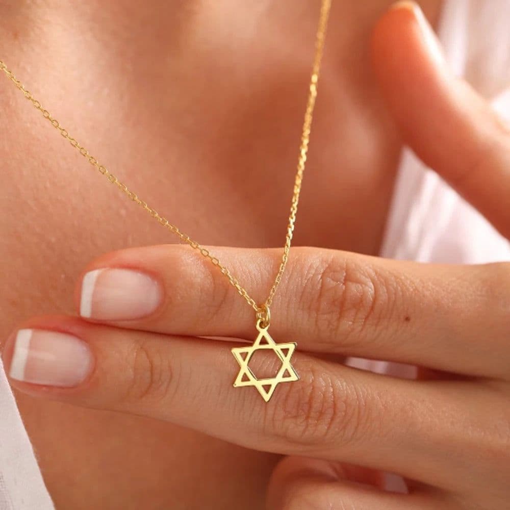 image-David Star Stainless Steel Link Chain Necklace