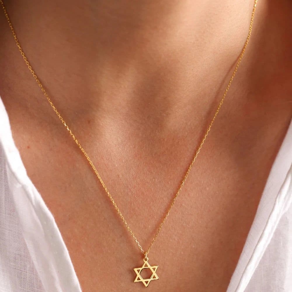 image-David Star Stainless Steel Link Chain Necklace