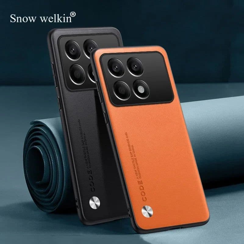 image-snow welkin Poco X6 Pro PU Leather Shockproof Case
