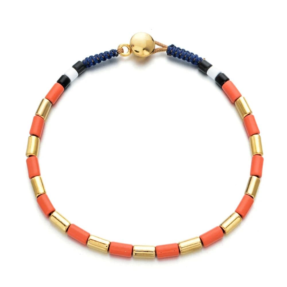 image-Gold Color Snap Button Rainbow Tile Jewelry 2022 Cool bracelets for Women Enamel Tile Bracelet Boho Braclets Ins Trendy Bangles