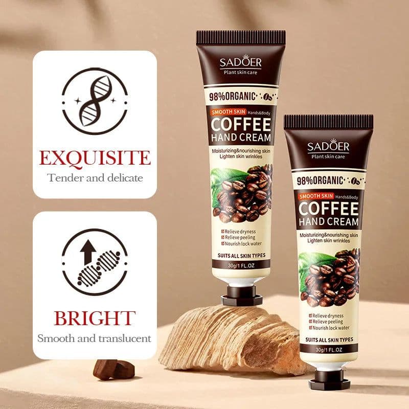 image-SADOER Coffee Hand Cream Moisturizing Whitening Anti-aging Anti Wrinkles Hydrating Hands Skin Care Products