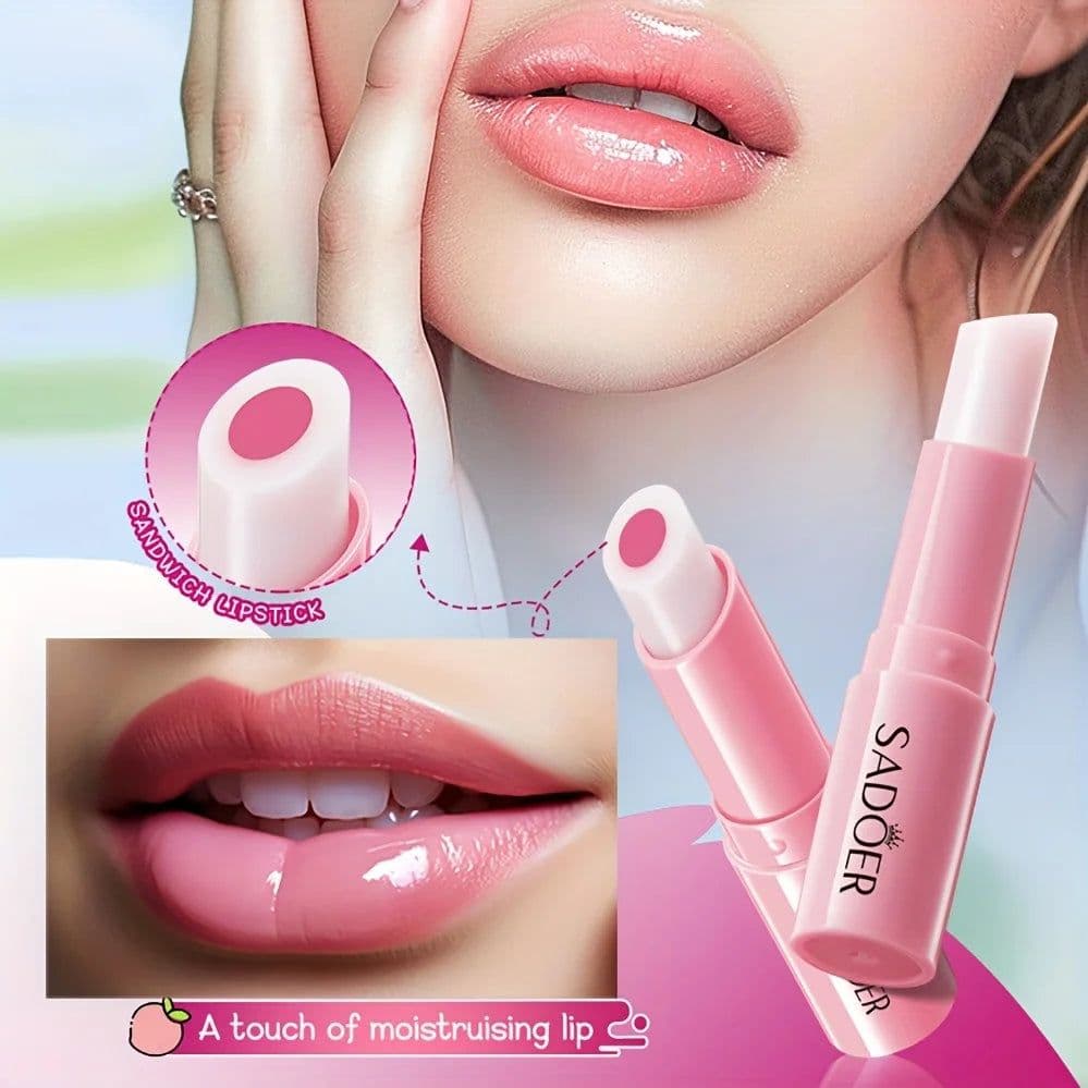 image-Honey peach sandwich warm changing water lipstick moisturizing warm changing lipstick 2.5g