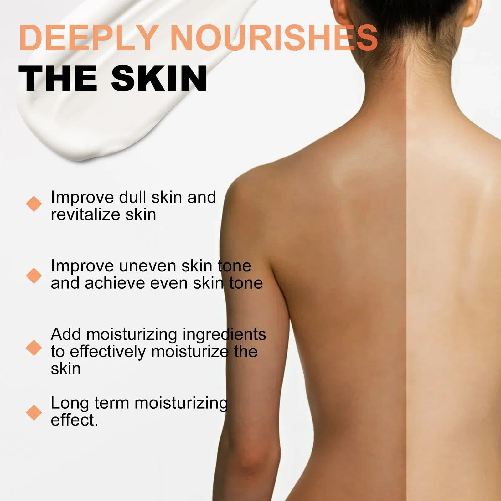 image-Brightening Body Lotion Knees Thigh Bleaching Nourishing Remove Melanin Moisturizing Improve Skin Dullness Whitening Body Cream