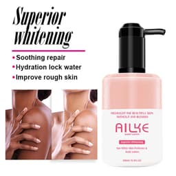 image-AILKE Superior Whitening Body Lotion, Moisturizing, Smooth Skin, Reduce Dark Spots, With Rose Essential Oil, Niacinamide, 500ml