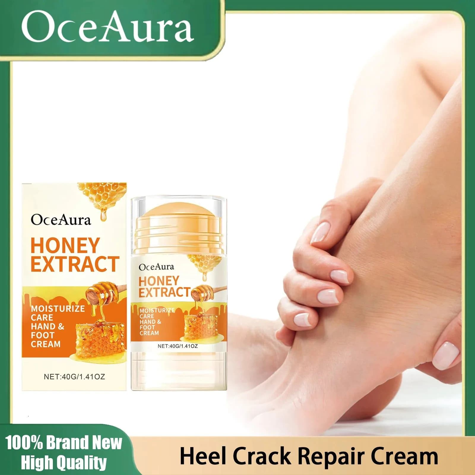image-Honey Moisturizing Stick for Hand Foot Skin Care Deep Hydrating Anti Drying Chapping Soften Calluses Heel Cracked Repair Cream