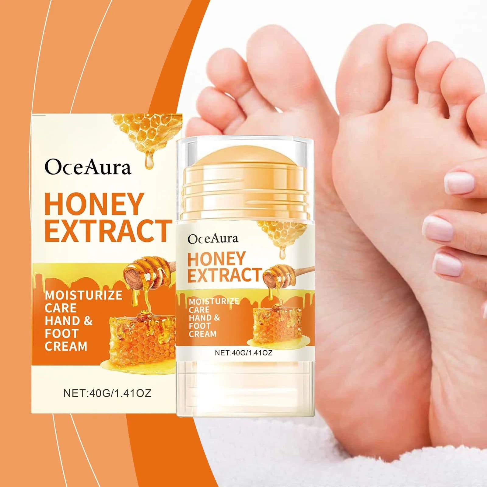 image-Honey Moisturizing Stick for Hand Foot Skin Care Deep Hydrating Anti Drying Chapping Soften Calluses Heel Cracked Repair Cream