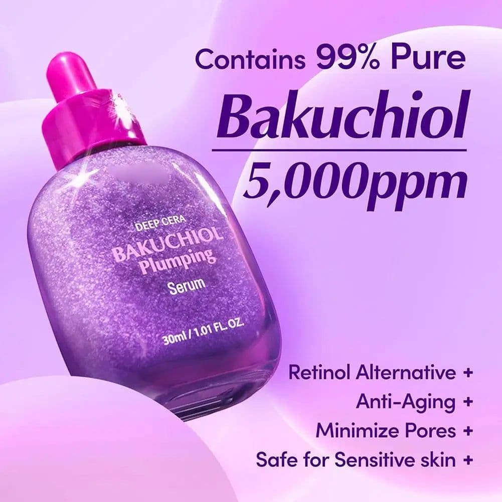 image-Deepcera Bakuchiol Volumizing Plumping Serum Vitamin C Long-lasting Moisturizing Nourishing Natural Formula Gentle Skin Care