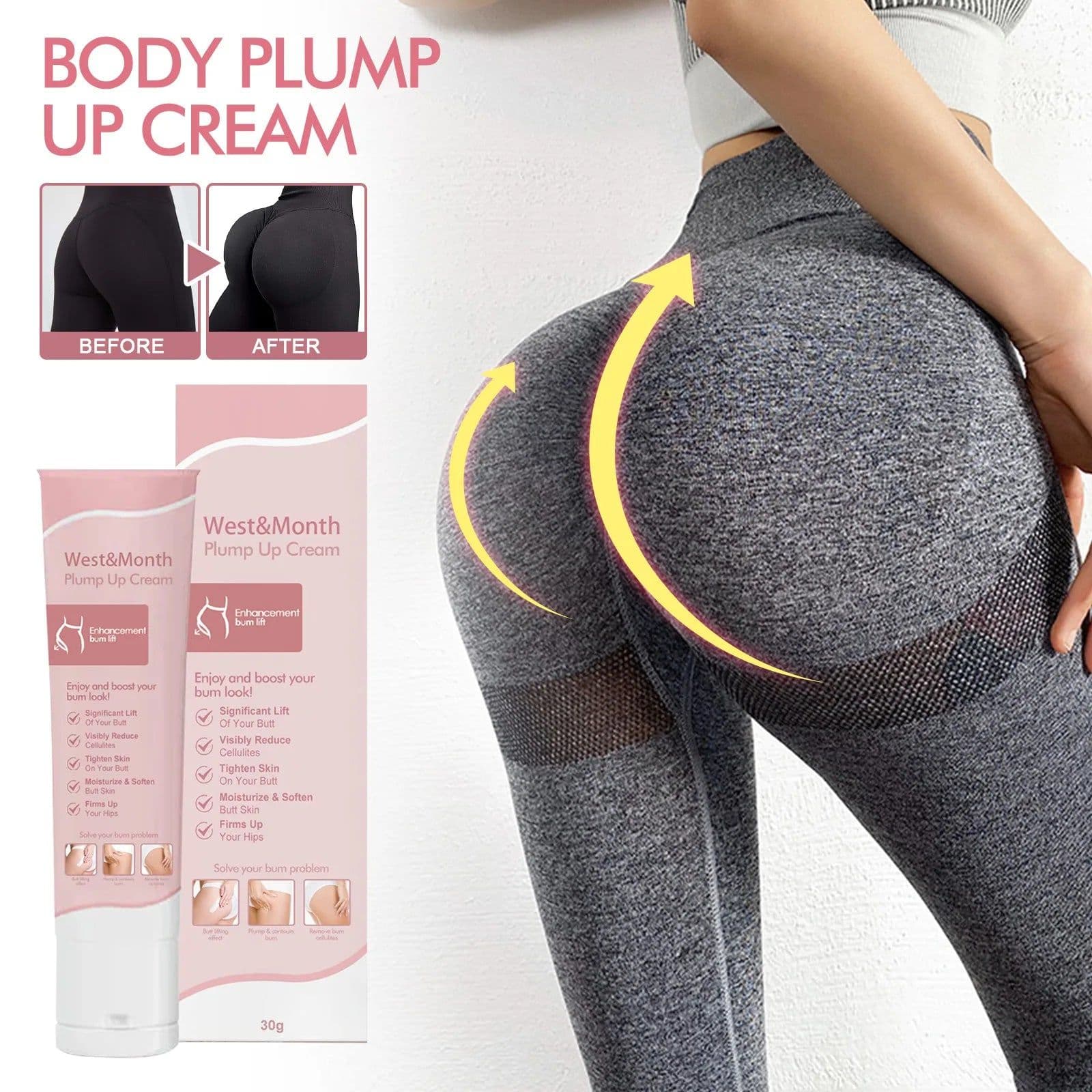 image-West&Month Butt Enhancement Cream - Hip Lift Buttock Growth 30g