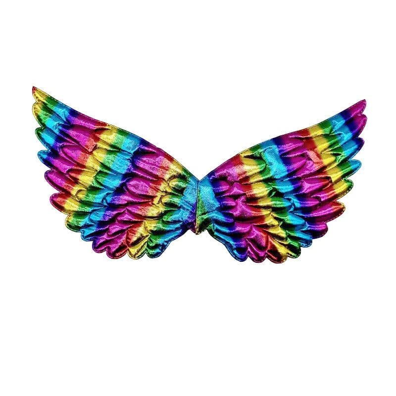 image-Halloween Unicorn Ruffle Sleeve Rainbow Dress - Light Blue, 3-8 Years