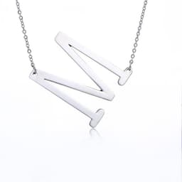 image-Fabulous Rose Gold Plated Stainless Steel Initial Letter Pendant Necklace