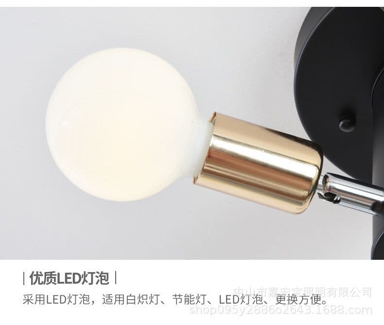 image-New bedroom ceiling lamp hotel creative personality art living room room light luxury golden curved tube lamp wholesale