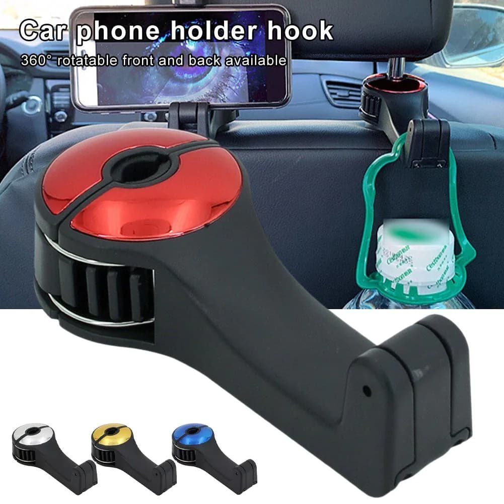 image-Car Headrest Hook Phone Car Holder Car Hanger For A4 B6 Seat Back Hanger Storage Hook Phone Holder Auto Fastener Clip