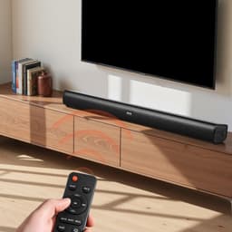 image-VEVOR Sound Bar for Smart TV, 2.1 Channel, 35-Inch Compact Soundbar TV Speakers with Built-In Subwoofer for Projector, Bluetooth AUX Connection, Easy Setup, 120W Surround Sound System for Home Audio