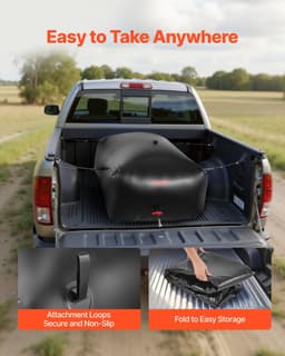 image-VEVOR Water Storage Bladder 142.7 Gallon Large Capacity Water Bag, Portable & Collapsible Soft Waters Container, Leakproof & Tear-Resistant PVC Emergency Waters Storage Tank for RV Truck & Outdoor Use