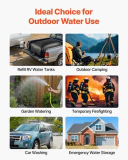 image-VEVOR Water Storage Bladder 142.7 Gallon Large Capacity Water Bag, Portable & Collapsible Soft Waters Container, Leakproof & Tear-Resistant PVC Emergency Waters Storage Tank for RV Truck & Outdoor Use