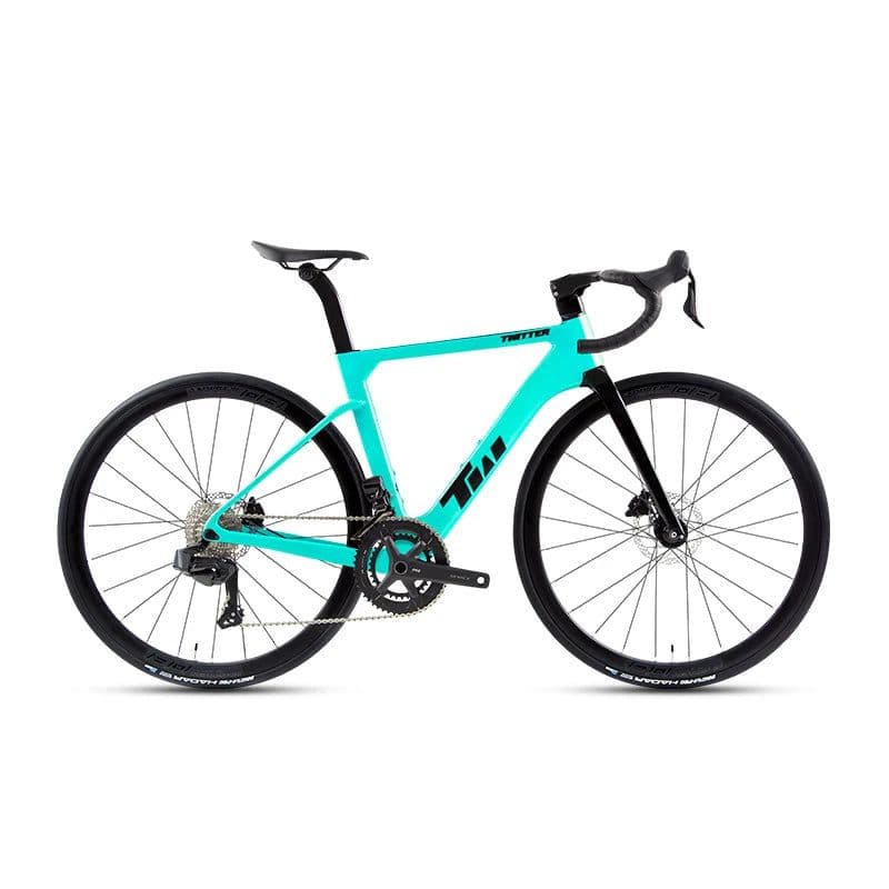 image-2025 TWITTER Factory Wireless Carbon Road Bike Full Hydraulic Brake Racing Wheel Peak EDS-2X12S with 50 mm Carbon Wheels bicycle
