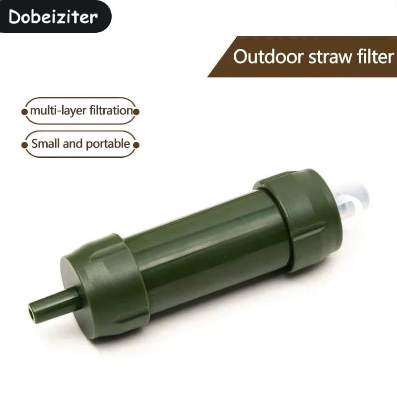 image-Mini Water Filter Straw Portable Outdoor Emergency Purification Micron Survival Gear for Storm Hiking Camping Water Purifier