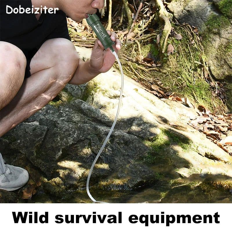 image-Mini Water Filter Straw Portable Outdoor Emergency Purification Micron Survival Gear for Storm Hiking Camping Water Purifier