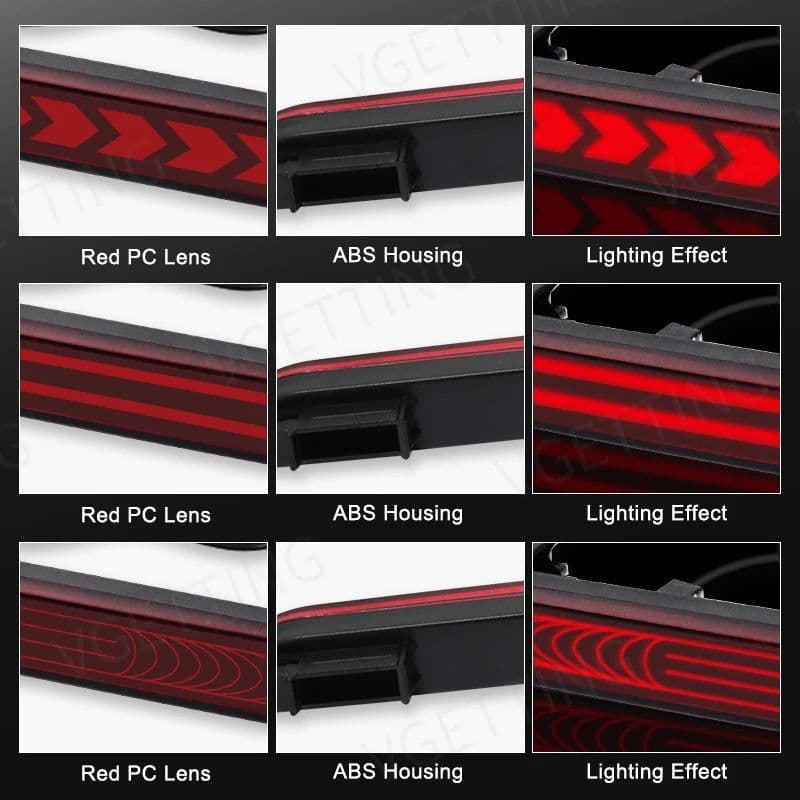 image-VGETTING LED Rear Bumper Reflector For Honda Accord Odyssey CR-V