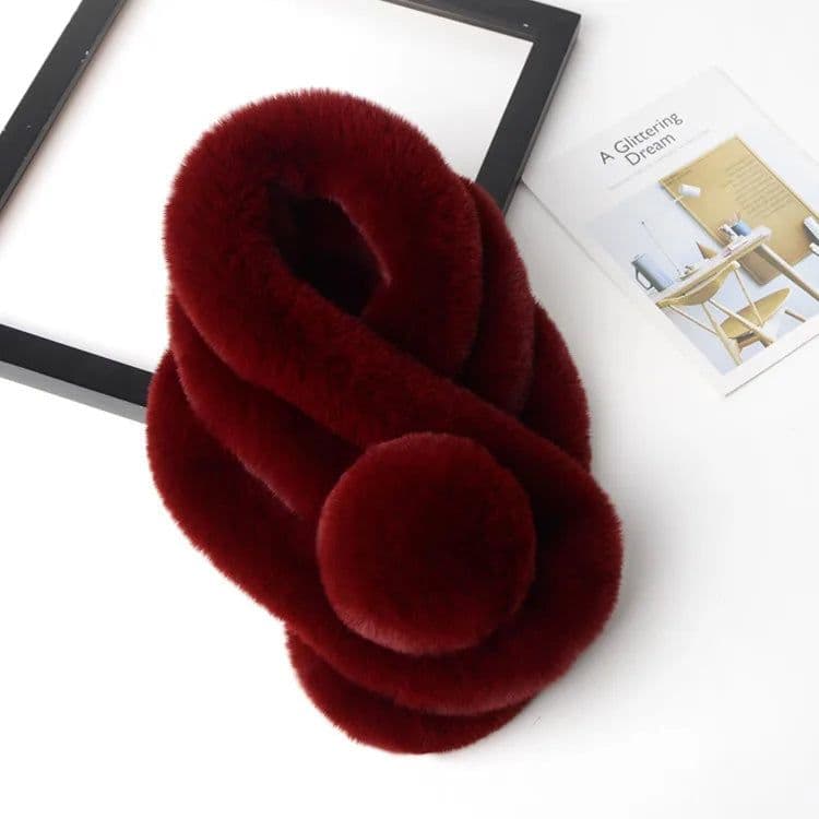 image-New Winter Natural Rex Rabbit Fur Ring Scarf Women Warm Real Rex Rabbit Fur Mufflers Russian Lady Genuine Rex Rabbit Fur Scarves