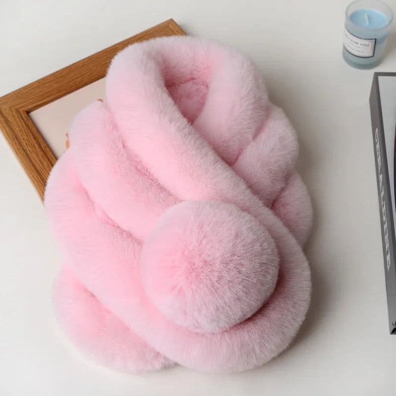 image-New Winter Natural Rex Rabbit Fur Ring Scarf Women Warm Real Rex Rabbit Fur Mufflers Russian Lady Genuine Rex Rabbit Fur Scarves
