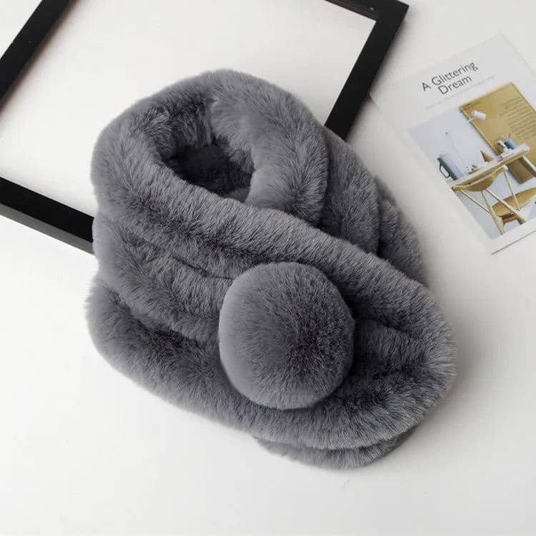 image-New Winter Natural Rex Rabbit Fur Ring Scarf Women Warm Real Rex Rabbit Fur Mufflers Russian Lady Genuine Rex Rabbit Fur Scarves