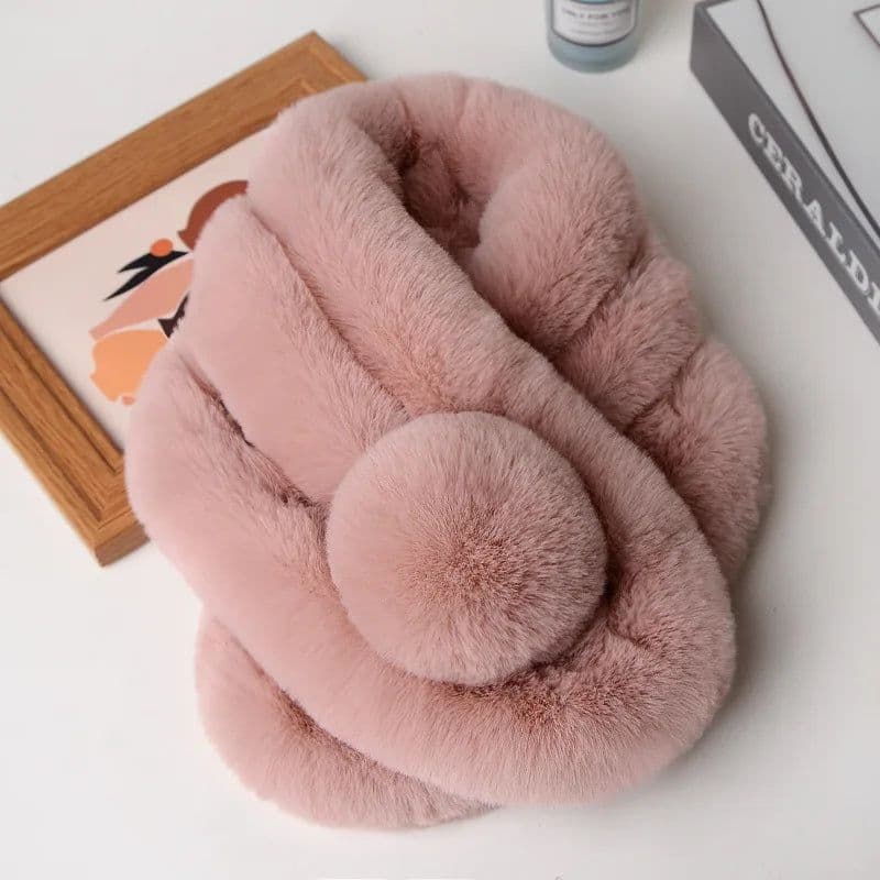image-New Winter Natural Rex Rabbit Fur Ring Scarf Women Warm Real Rex Rabbit Fur Mufflers Russian Lady Genuine Rex Rabbit Fur Scarves