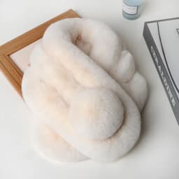 image-New Winter Natural Rex Rabbit Fur Ring Scarf Women Warm Real Rex Rabbit Fur Mufflers Russian Lady Genuine Rex Rabbit Fur Scarves