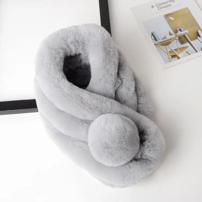 image-New Winter Natural Rex Rabbit Fur Ring Scarf Women Warm Real Rex Rabbit Fur Mufflers Russian Lady Genuine Rex Rabbit Fur Scarves