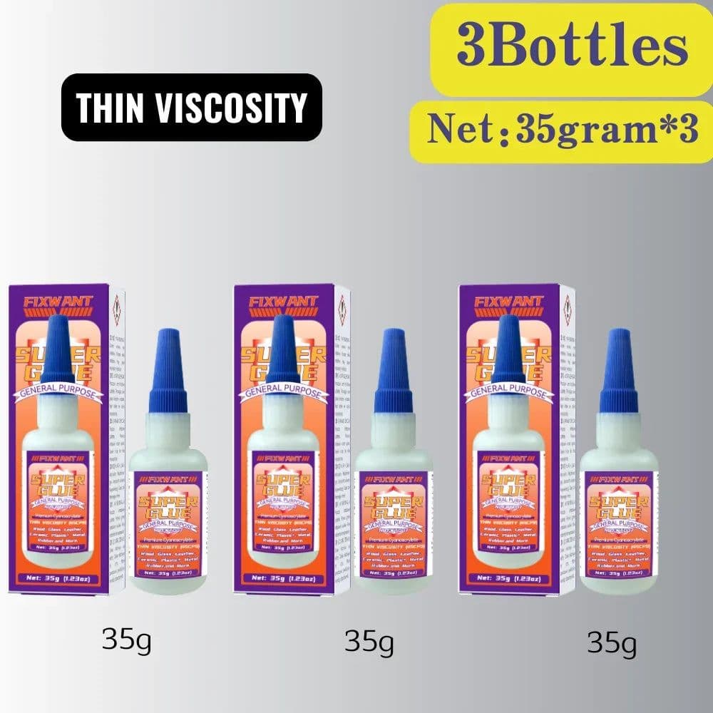 image-FIXWANT Cyanoacrylate Super Glue - Thin Medium Thick