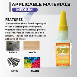 image-FIXWANT Cyanoacrylate Super Glue - Thin Medium Thick