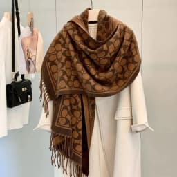 image-Women's Imitation Cashmere Scarf Shawl, Double-sided Thick